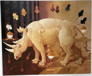 Lukáš Kándl prodej obrazu Setkání bílého nosorožce s tmou