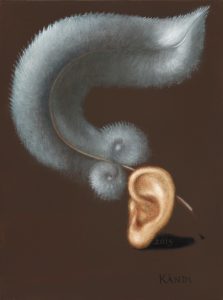 Lukáš Kándl prodej obrazu l'oreille à la plume bleue