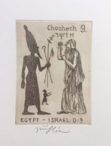 Jiří Slíva prodej obrazu Biblio 9 Egypt Izrael 11_8cm