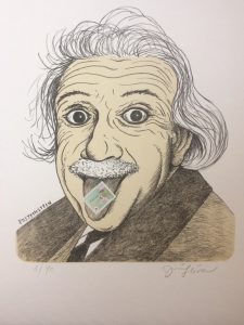 Jiří Slíva prodej litografie Post Einstein 32-27cm
